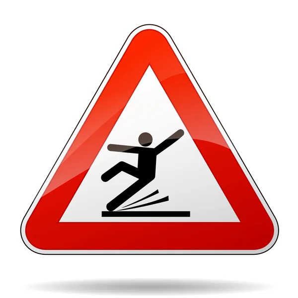 Warning sign for wet floor — Stock Vector