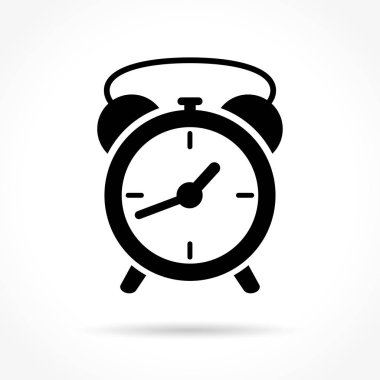 Beyaz arkaplanda saat simgesi