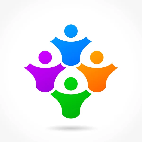 Сплочённость бизнес-команды красочный логотип — стоковый вектор