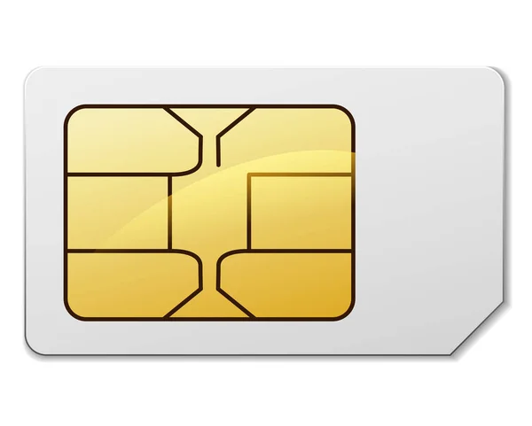 Cartão SIM sobre fundo branco — Vetor de Stock
