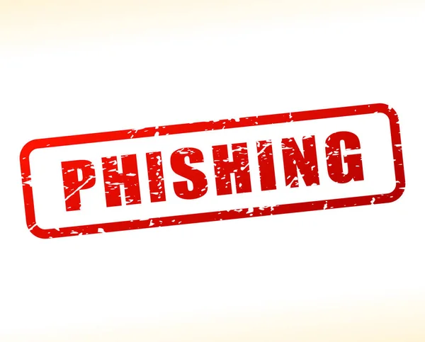 Testo di phishing tamponato — Vettoriale Stock