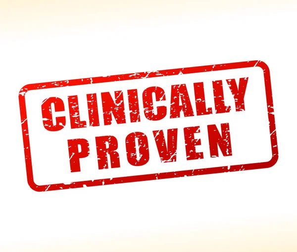 Clinically proven text buffered — Stock Vector