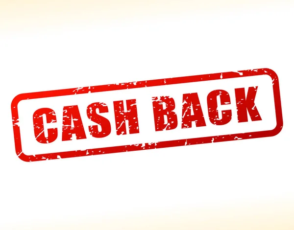 Cash back, tekst buforowane — Wektor stockowy