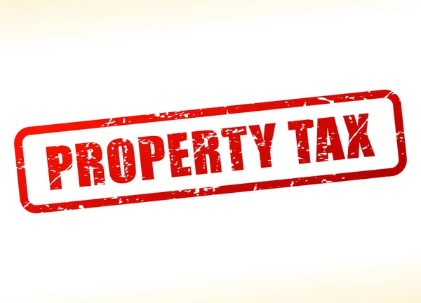 Texto del impuesto sobre la propiedad tamponado — Archivo Imágenes Vectoriales