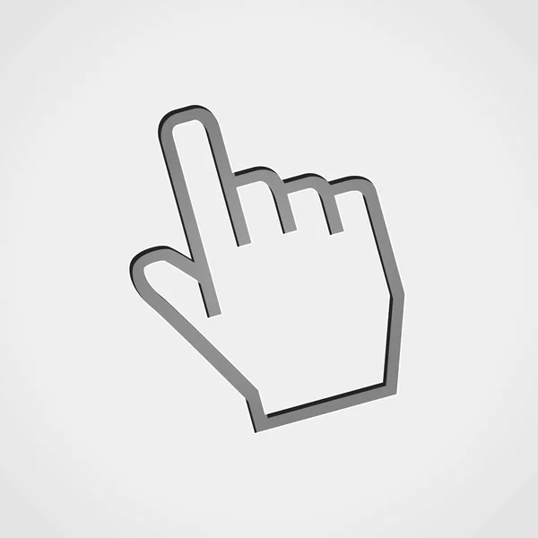 Hand grey icon — Stock Vector
