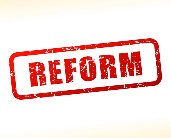Reformy czerwony tekst stempla — Wektor stockowy