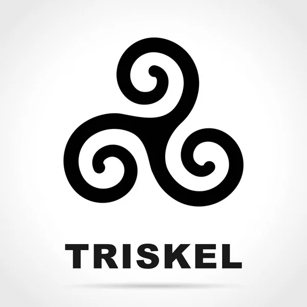 Black triskel icon — Stock Vector