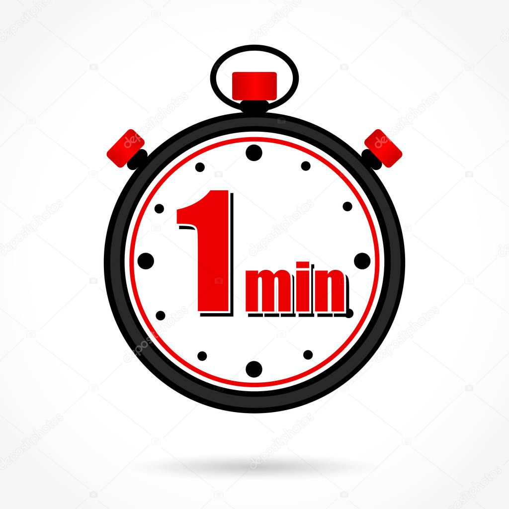 One minute stopwatch — Stock Vector © nickylarson #145319283