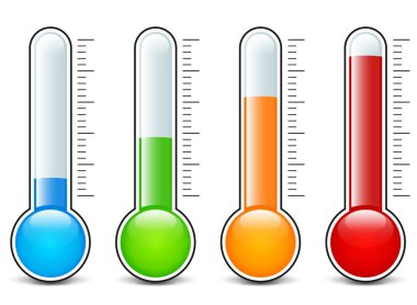 dört Termometreler simgeleri tasarım