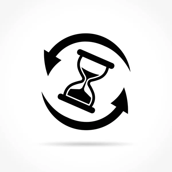 Hourglass with arrows icon — Stock Vector
