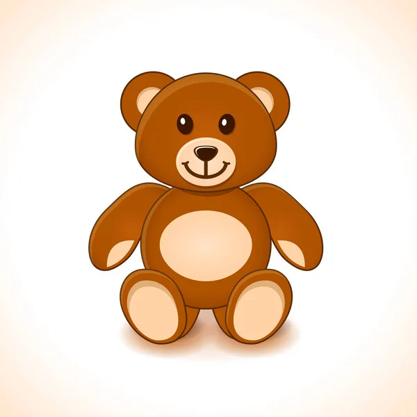 Brown teddy bear — Stock Vector