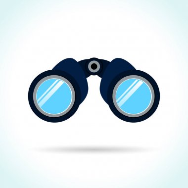 beyaz arkaplanda dürbün simgesi