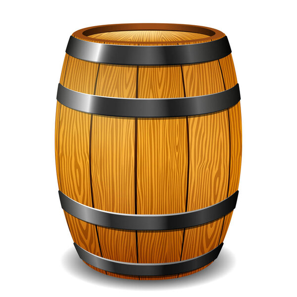 barrel on white background