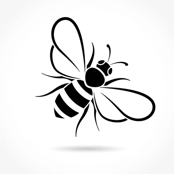 Bee εικονίδιο σε λευκό φόντο — Διανυσματικό Αρχείο
