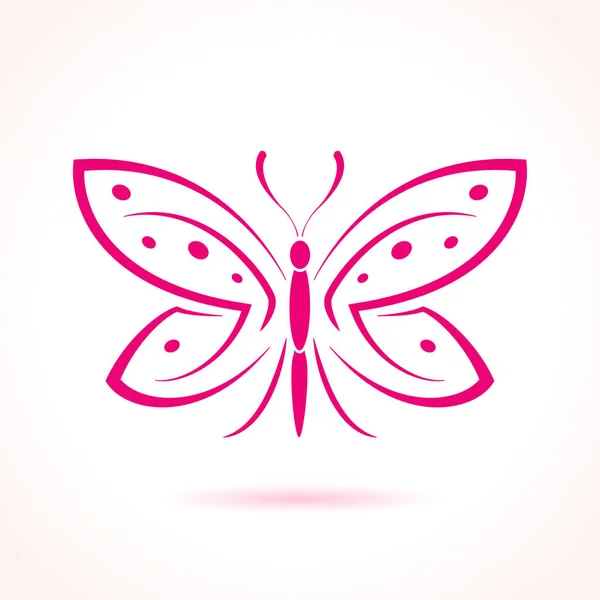 Concepto de mariposa rosa — Archivo Imágenes Vectoriales