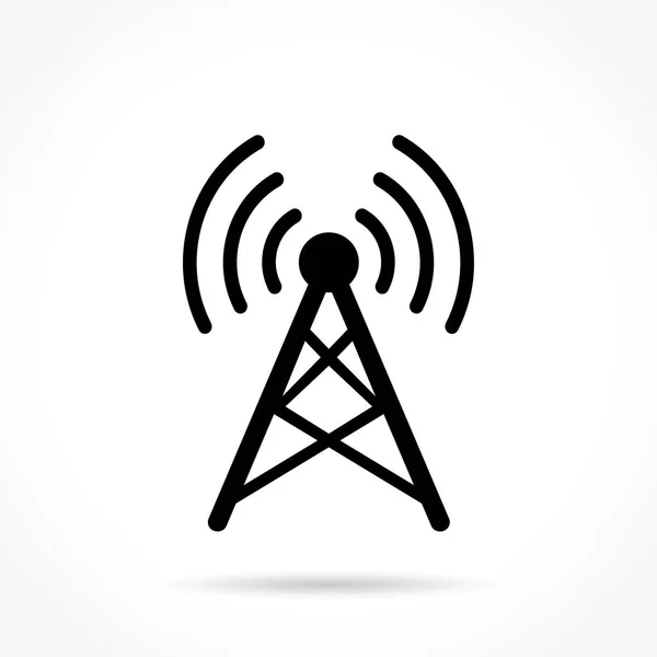 Icono de la antena sobre fondo blanco — Vector de stock