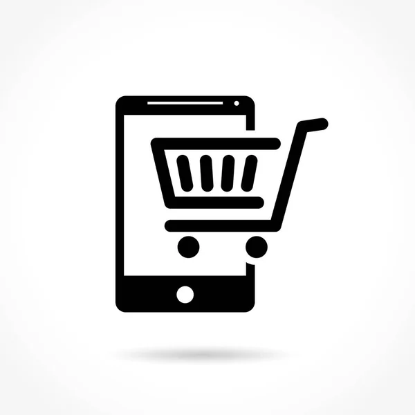 Ícone de e-commerce no fundo branco —  Vetores de Stock