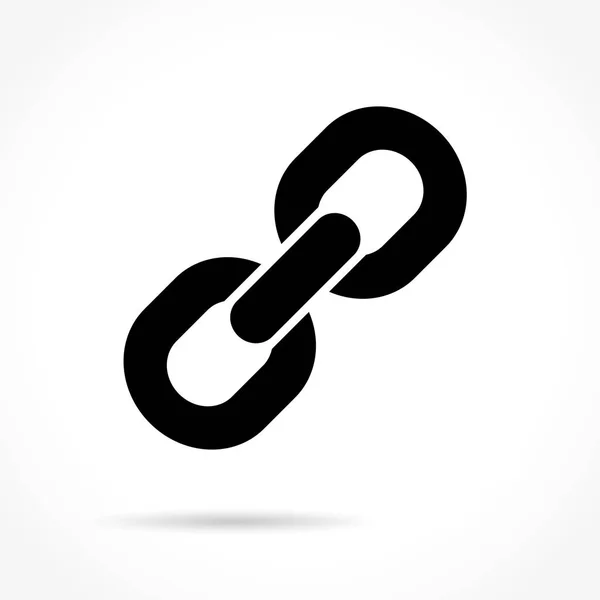 Icône de chaîne sur fond blanc — Image vectorielle