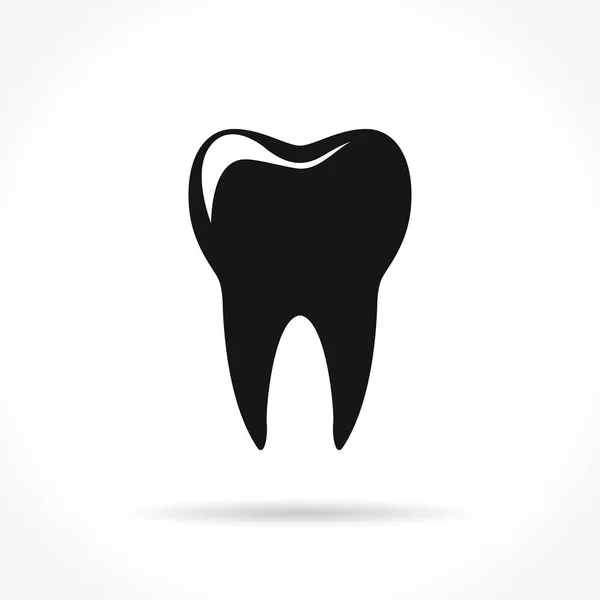 Ícone de dente no fundo branco — Vetor de Stock