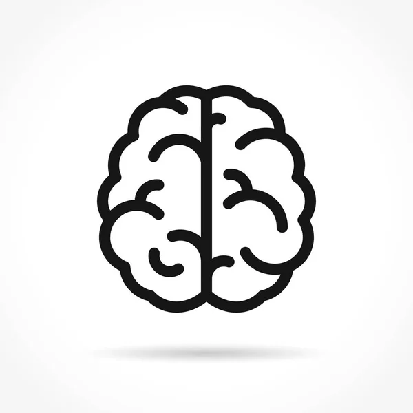 Brain icon on white background — Stock Vector