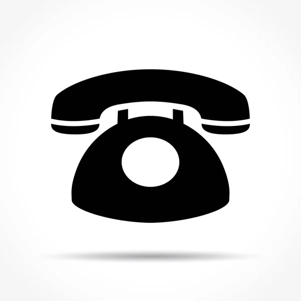 Ícone de telefone no fundo branco — Vetor de Stock