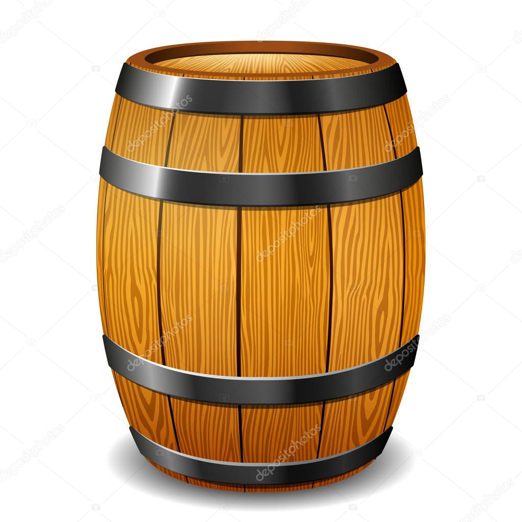 barrel on white background