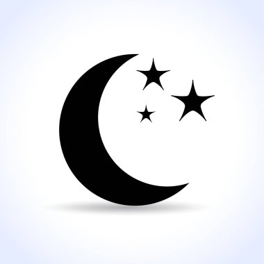 Beyaz arkaplanda ay simgesi