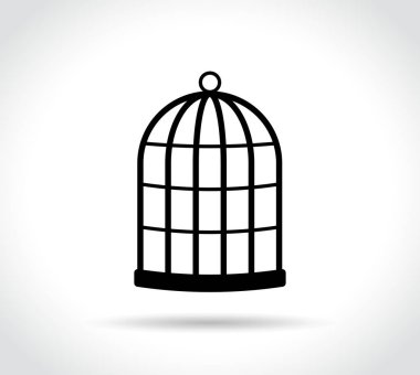 Beyaz arka plan üzerinde kafes simgesi