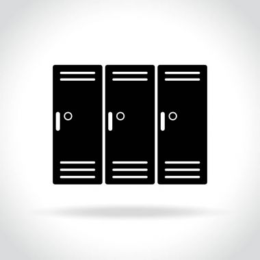 lockers icon on white background clipart