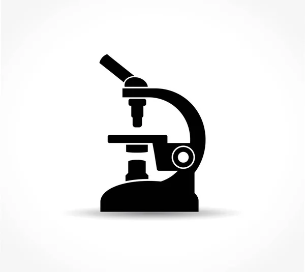Ícone de microscópio no fundo branco — Vetor de Stock