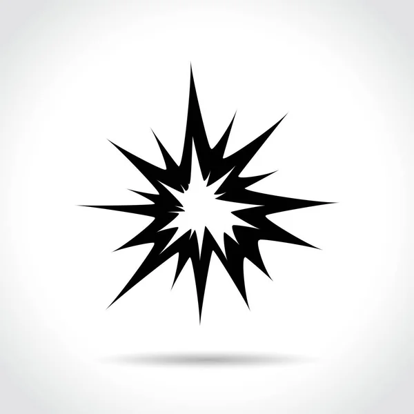 Icône d'explosion sur fond blanc — Image vectorielle