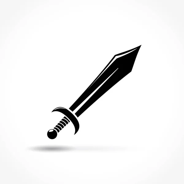 Ícone de espada no fundo branco — Vetor de Stock