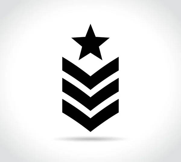 Icono militar sobre fondo blanco — Vector de stock