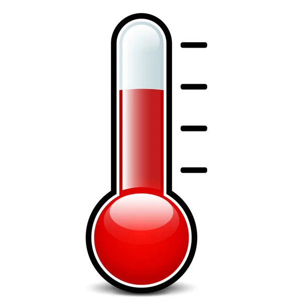 Thermometer-Symbol auf weißem Hintergrund — Stockvektor