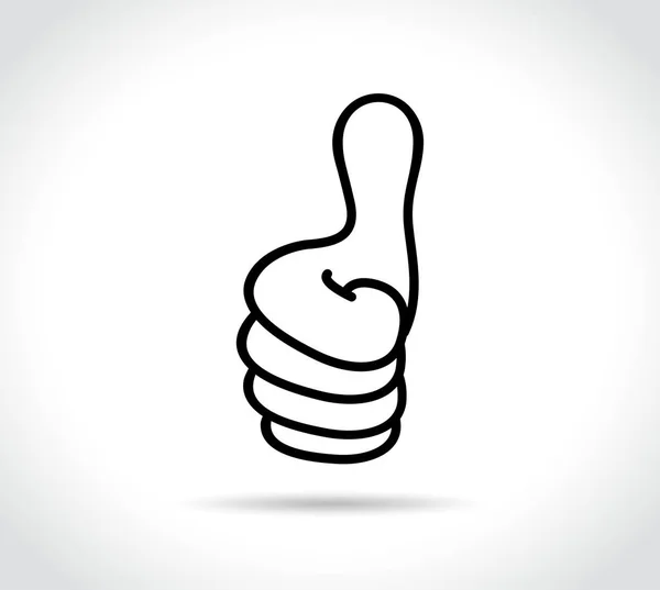 Thumbs icon on white background — Stock Vector