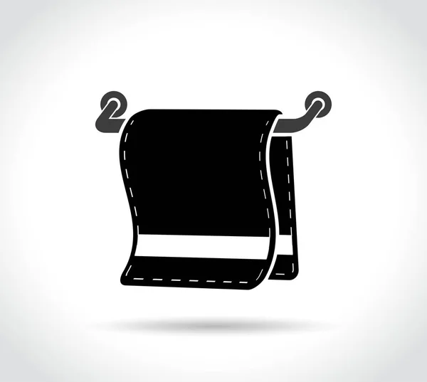 Icône serviette sur fond blanc — Image vectorielle