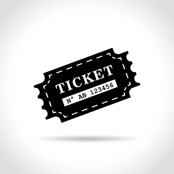 Ticket pictogram op witte achtergrond — Stockvector