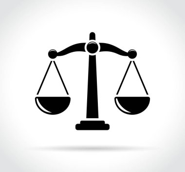 Terazi simgesi beyaz arka plan üzerinde