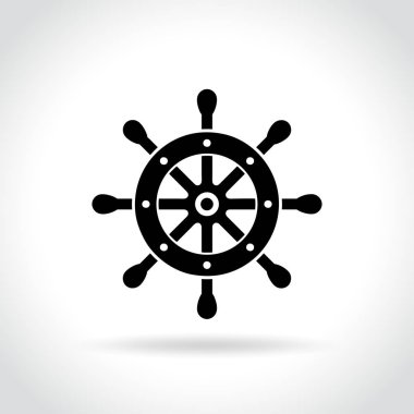 Dümen simgesi beyaz arka plan üzerinde