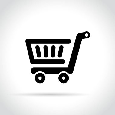 Beyaz arka plan sepeti simgesine