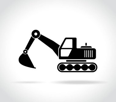 Beyaz arkaplanda kazıcı simgesi