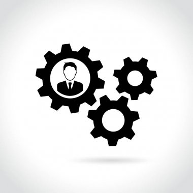 adam dişli kavramı simgesi