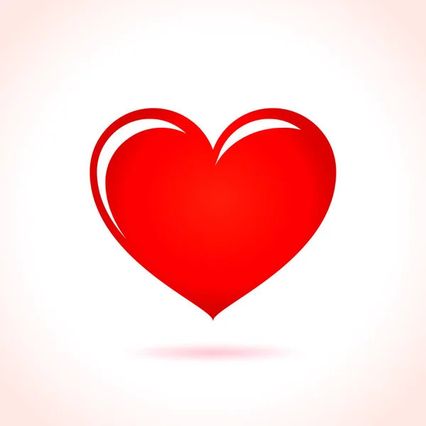 Icona del cuore su sfondo bianco — Vettoriale Stock