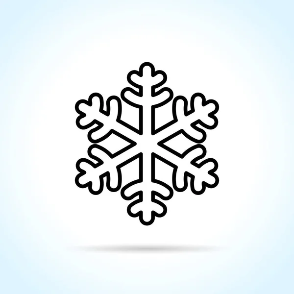 Copo de nieve sobre fondo blanco — Vector de stock