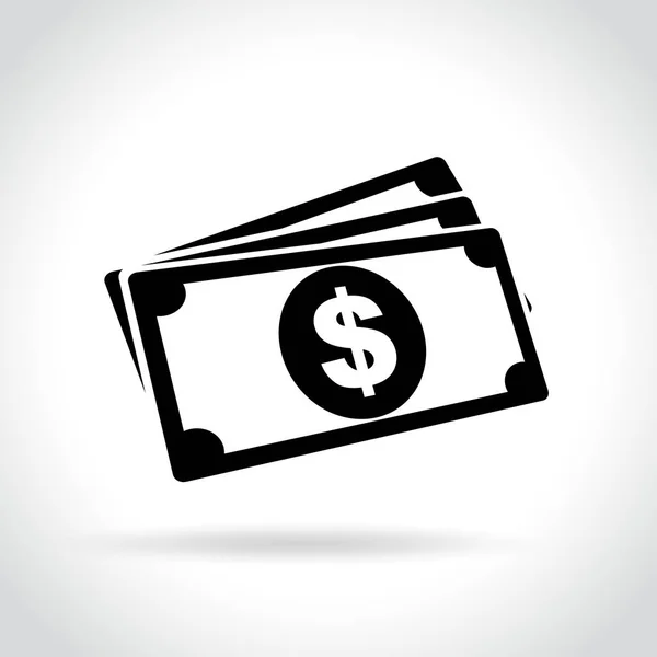 Εικονίδιο χρημάτων σε λευκό φόντο — Διανυσματικό Αρχείο