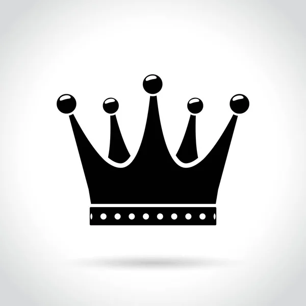 Icona corona su sfondo bianco — Vettoriale Stock