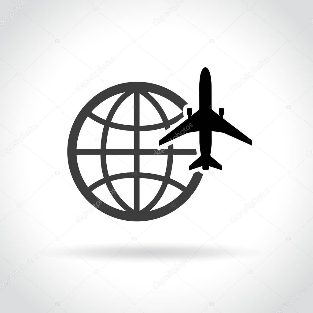 travel icon on white background