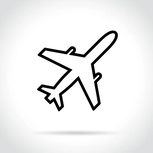 Plane icon on white background — Stock Vector