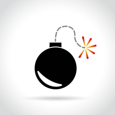 Beyaz arka plan üstünde bomba kutsal kişilerin resmi