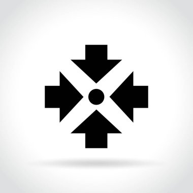 Buluşma noktası simgesi beyaz arka plan üzerinde